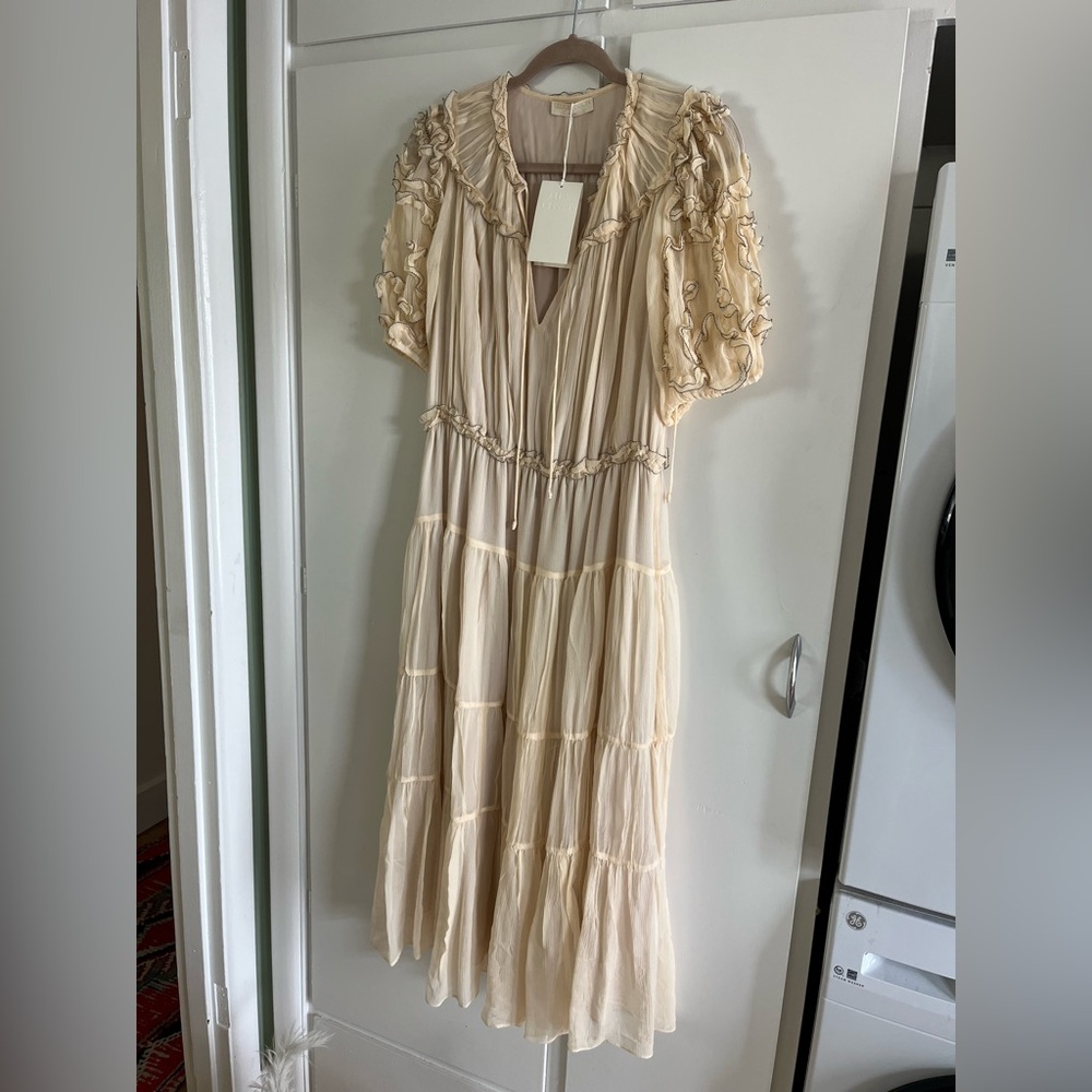 ULLA JOHNSON Nan Dress midi size 10